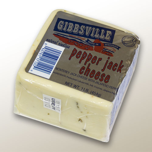 Gibbsville Natural Rindless Pepper Jack Cheese